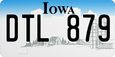 IA license plate DTL879
