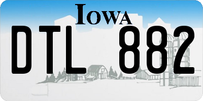 IA license plate DTL882