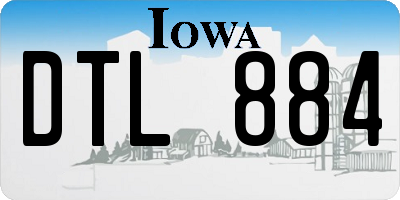 IA license plate DTL884