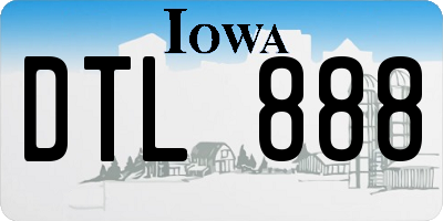 IA license plate DTL888