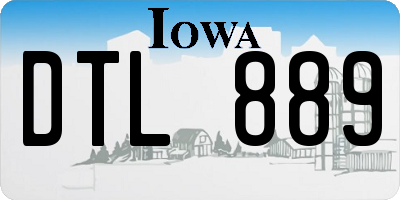 IA license plate DTL889