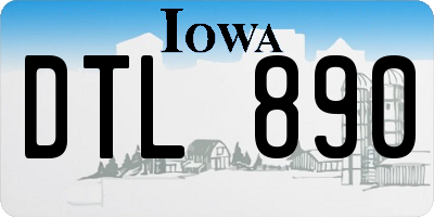 IA license plate DTL890
