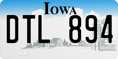 IA license plate DTL894