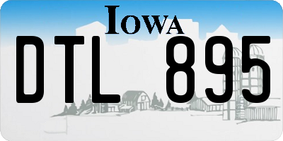 IA license plate DTL895