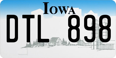 IA license plate DTL898