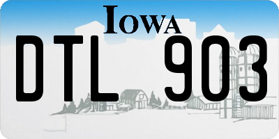 IA license plate DTL903