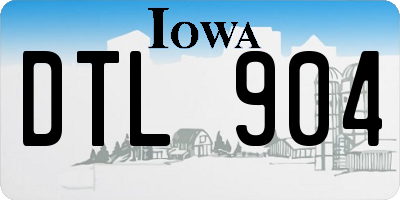 IA license plate DTL904