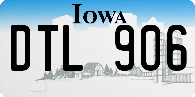 IA license plate DTL906