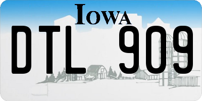 IA license plate DTL909