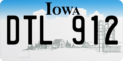 IA license plate DTL912