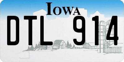 IA license plate DTL914