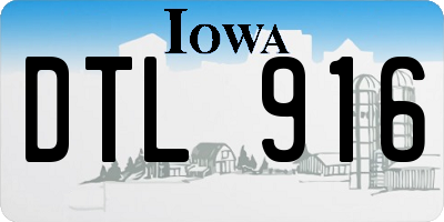 IA license plate DTL916
