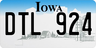 IA license plate DTL924