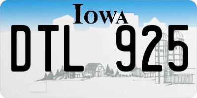 IA license plate DTL925