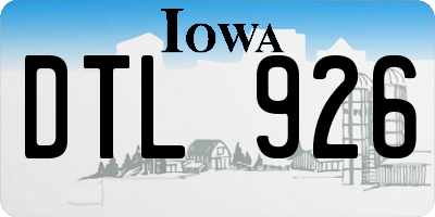 IA license plate DTL926