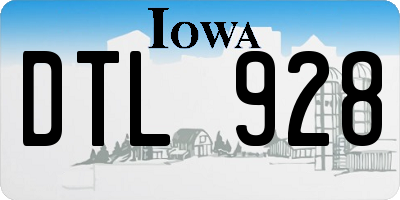 IA license plate DTL928
