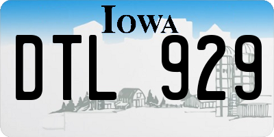 IA license plate DTL929