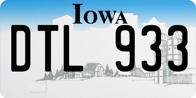 IA license plate DTL933