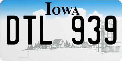 IA license plate DTL939