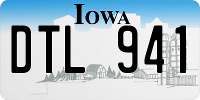IA license plate DTL941