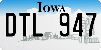 IA license plate DTL947