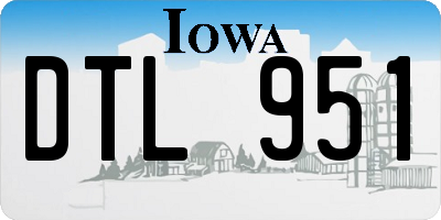 IA license plate DTL951