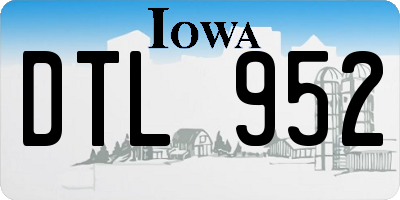 IA license plate DTL952