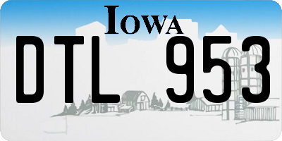 IA license plate DTL953