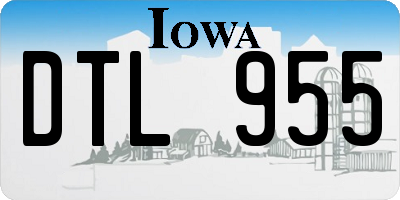 IA license plate DTL955