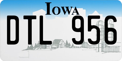 IA license plate DTL956
