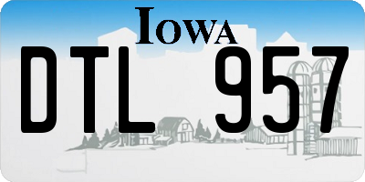 IA license plate DTL957