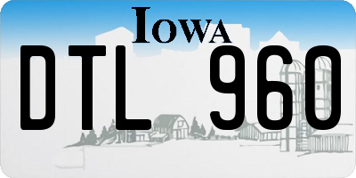 IA license plate DTL960