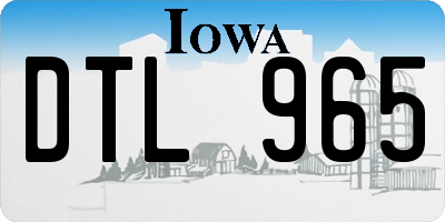 IA license plate DTL965