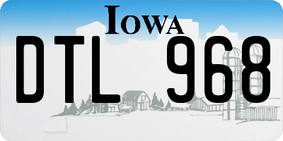 IA license plate DTL968