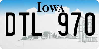 IA license plate DTL970