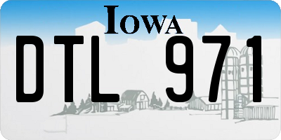 IA license plate DTL971