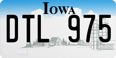 IA license plate DTL975