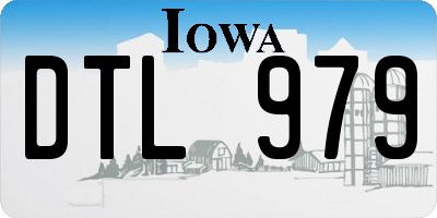 IA license plate DTL979