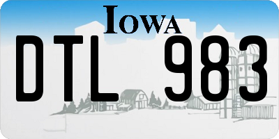 IA license plate DTL983