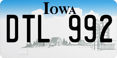 IA license plate DTL992