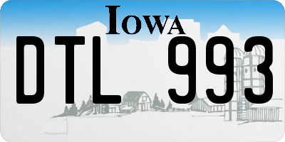IA license plate DTL993