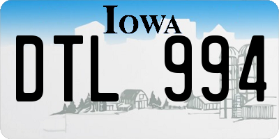 IA license plate DTL994
