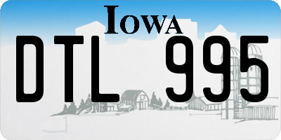 IA license plate DTL995