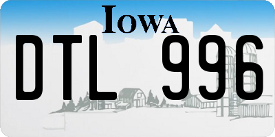 IA license plate DTL996
