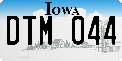 IA license plate DTM044