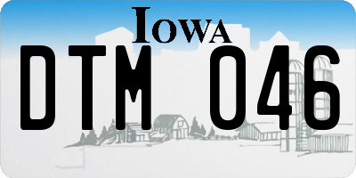 IA license plate DTM046