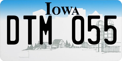 IA license plate DTM055