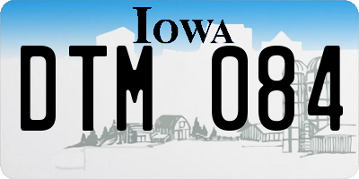 IA license plate DTM084