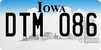 IA license plate DTM086