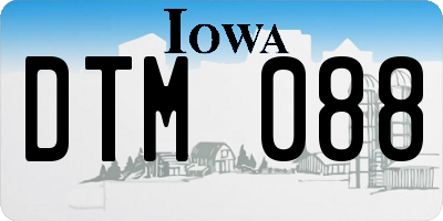 IA license plate DTM088